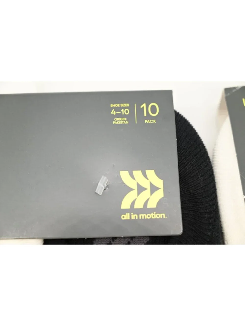 NIP All In Motion Lot of 2 Sock Liners Sz 4-10 Black White 10 Pair Each Athletic